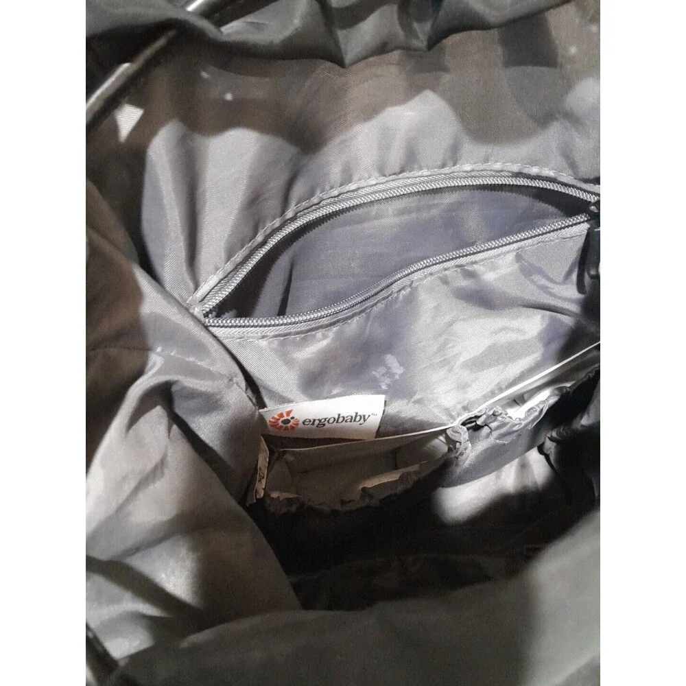 Ergo Baby Backpack, Deluxe Black  Diaper Bag, Leather Trim
